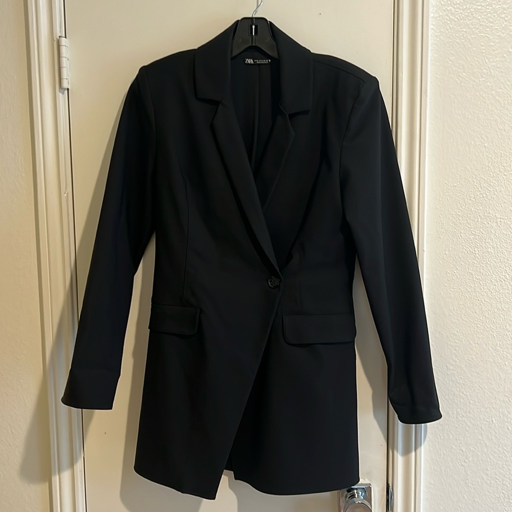 Zara Black Blazer Romper, Medium
